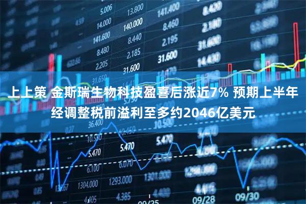 上上策 金斯瑞生物科技盈喜后涨近7% 预期上半年经调整税前溢利至多约2046亿美元