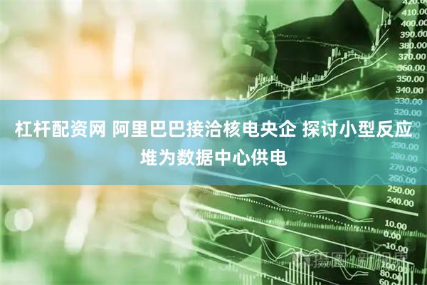 杠杆配资网 阿里巴巴接洽核电央企 探讨小型反应堆为数据中心供电